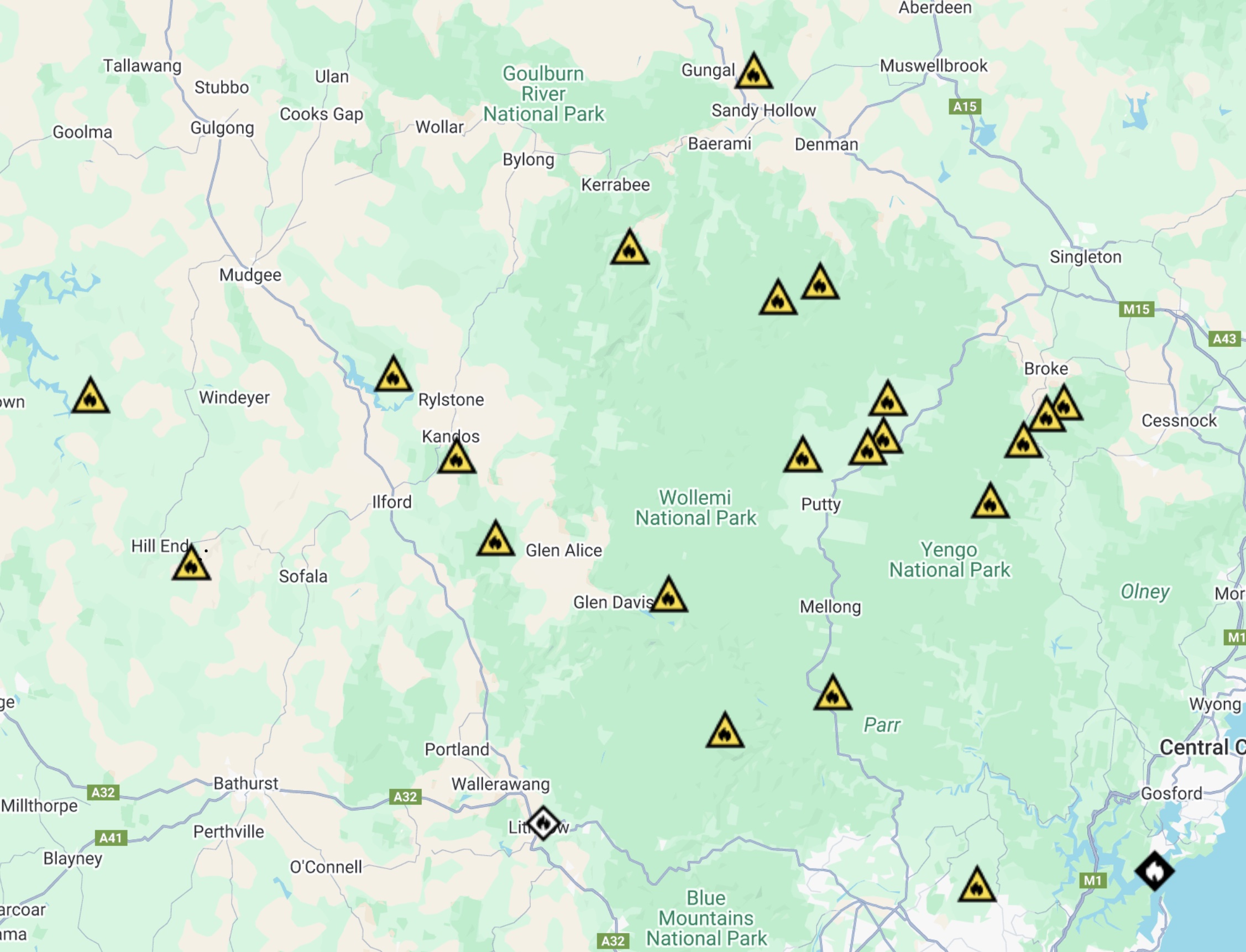 Dec Fire Map Remote fires December-January – Independent Bushfire Group